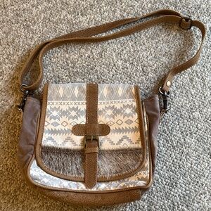 Myra Bag Brown and Cream Crossbody